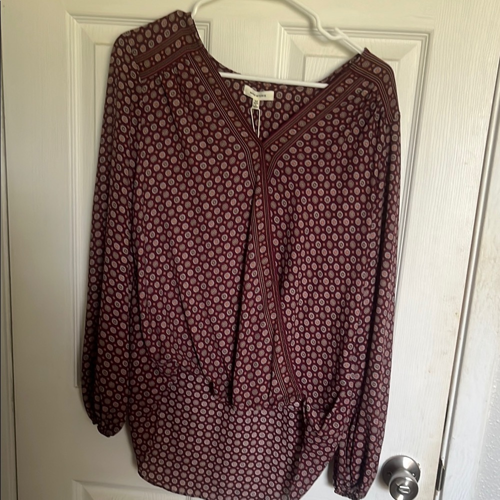 Max Studio Burgundy Blouse